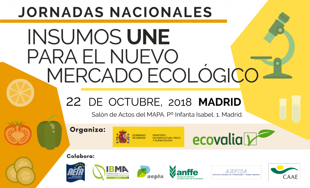 Programa de las Jornadas Nacionales Insumos UNE en Madrid