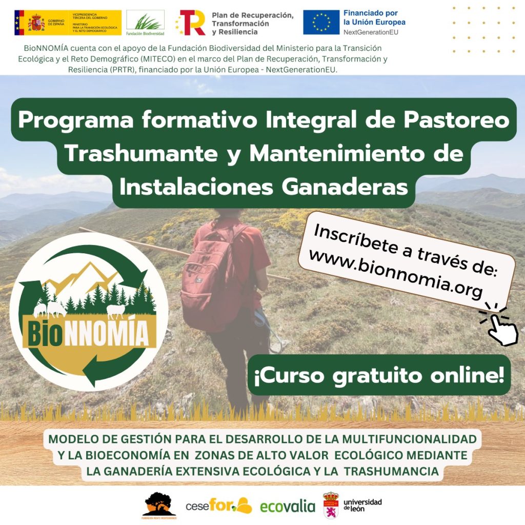 El proyecto Bionnomía lanza un curso de formación para pastores