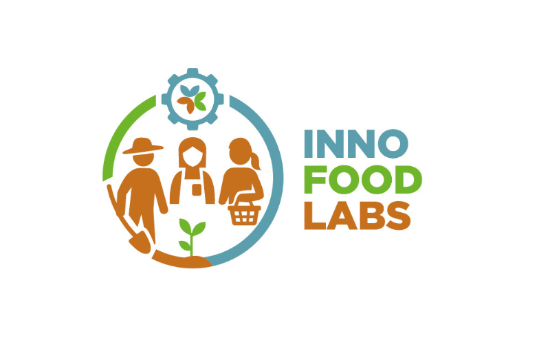 Logo de InnoFoodLabs, Comunidad de Práctica europea sobre alimentación ecológica
