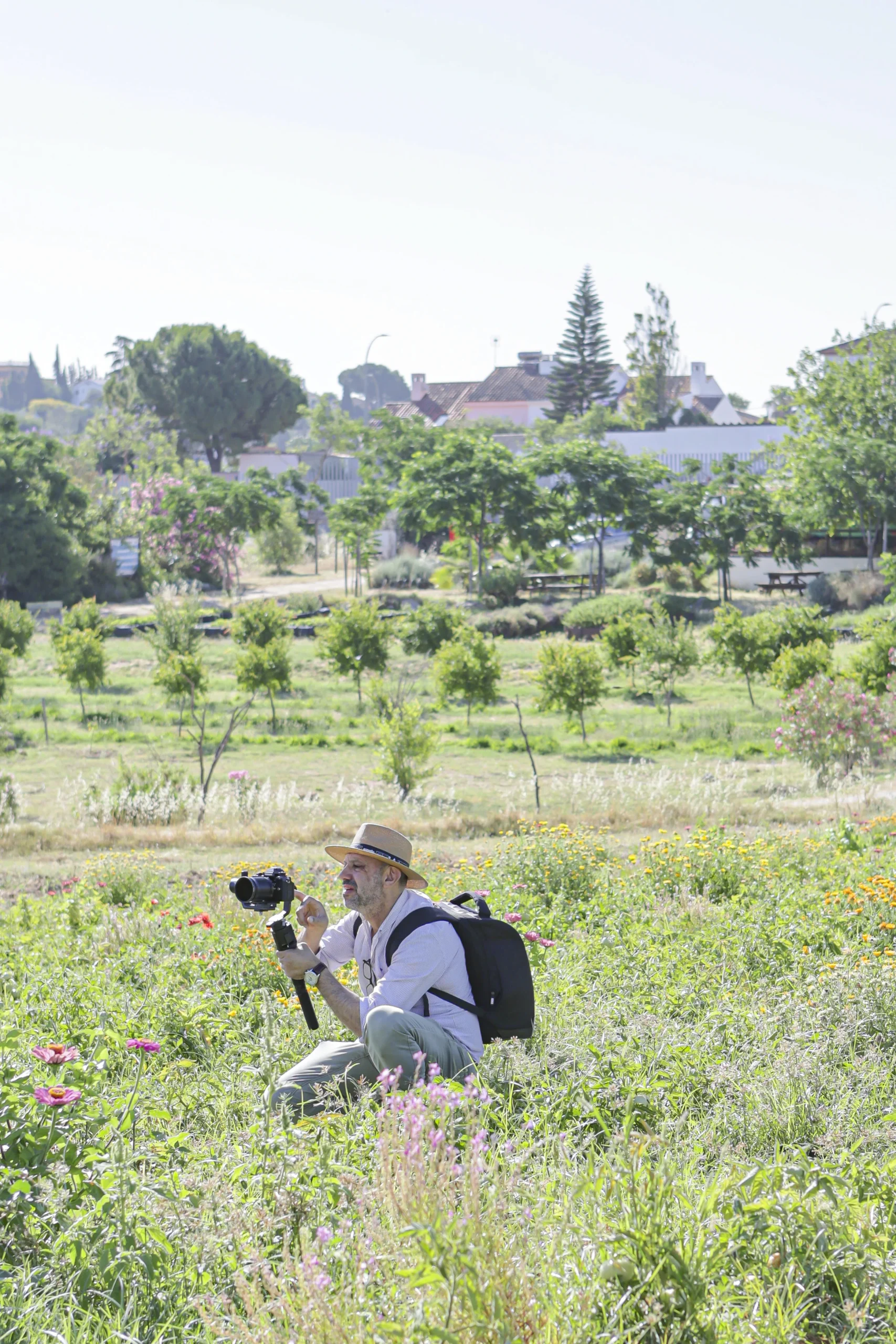 Vista de las instalaciones de BioAlverde, proyecto de producción hortícola ecológica en Sevilla
